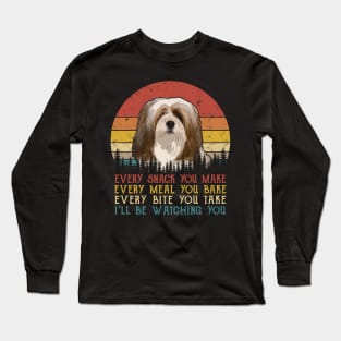 Vintage Every Snack You Make Every Meal You Bake Lhasa Apso Long Sleeve T-Shirt